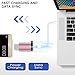 5 Pack USB Type C Adapter, AFUNTA USB C to Micro USB Convert Connector Fast Charger with Keychain for Samsung Galaxy S8 New Macbook Pixel XL Nexus 5X 6P-Pink