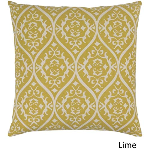 Amazon Com 1 Piece 18x18 Yellow White Floral Throw Pillow Shabby