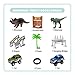 MIECOO Slot Car Race Track Sets Jurassic World Dinosaur Car Toys Create a Road with 192 Pieces Flexible Tracks, Perfect Birthday Christmas Children's Day Gift/Present for Boys Girls Toddlers Aged 3+