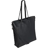 HYOJI Big Messenger Shoulder Bag for Men – Vegan Leather Laptop Bag for Women Fits 16In Laptop – Crossbody Bag with Shoulder Strap Included – Black Crossbody Bag for Office, School