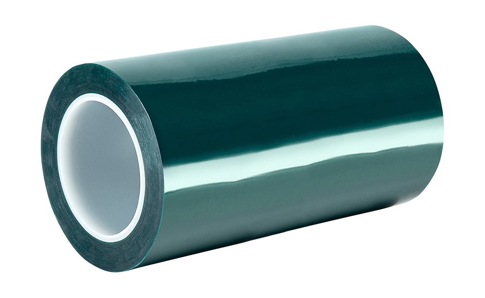 TapeCase M-35" X 72YD Green Polyester/Silicone Adhesive Tape, 72 yd. Length, 35" Width