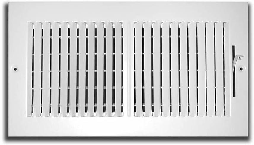 Registers, Grilles & Vents - Hartford Ventilation Two Way Wall Vent Cover - Adjustable Flow and Direction Control for Sidewall or Ceiling Vent - Efficient Air Vent - Screws Included (12