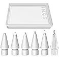 SIXFU Replacement Pencil Tips for Apple Pencil, Multiple Durable iPencil Tip Nibs Accessories for iPad Pro/Apple Pencil Pro/USB-C/ 1st Gen/ 2nd Generation (6 PCS)