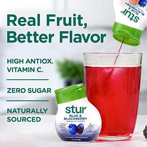 Stur Liquid Water Enhancer Blue & Blackberry Sweetened with Stevia