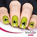 Halloween Nail Vinyl Stencils 4 Pack (Fire, Slime Drips, Spider Web, Pumpkin Faces) for Nail Art Design
