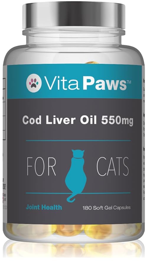 Vitapaws Olio Di Fegato Di Merluzzo 550 Mg Per Gatti 180