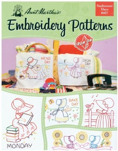 Aunt Martha's Iron-On Transfer Books-Sunbonnet Days