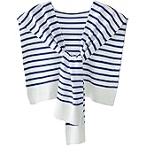 Womens Striped Pashmina Shawls and Wraps Knitted Sweater Casual Shawl Wraps Scarf Cardigan Cape Cashmere Shoulder Top