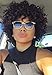 YAMI Kinky Curly Human Hair Wig Short Curly Wig Short Human Hair Wigs for Black Women Brazilian Kinky Curly Wigs With Bangs No LACE Front Natural Color …