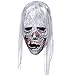 2pcs/set Latex Horror Creepy White Hair Mask,Scary Halloween Party Props