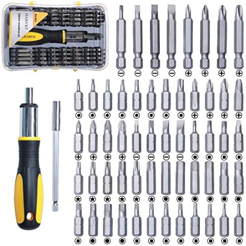 HARVET 58 in 1 Screwdriver Set - Precision Screwdriver Kit with 56 Magnetic Bits,Repair Tools Kit for iPhone iPad Laptop Smartphones MacBook PC Watches Xbox Glasses Cameras
