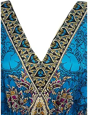 Women Caftan Kaftan Dresses Printed Soft Lounger One Size