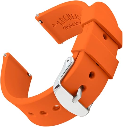 Archer Watch Straps Silicone Quick Release Soft Rubber Replacement