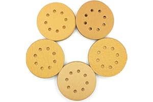LotFancy Sanding Disc, 5 Inch 8 Hole, 110PCS 60 80 120 150 180 220 320 400 600 800 1000 Grit Sandpaper Assortment, Hook and Loop Sand Paper, Random Orbital Sander Pads