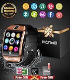 Bluetooth Smart Watch With Camera Touch Screen Smartwatch Unlocked Watch Cell Phone With Sim Card Slot Smart Wrist Watch Ped Fitness Tracker For Android Phones Samsung IOS Iphone 8 Sony Men Women Kids