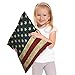 Moslion American Flag Pillow,Home Decorative Throw Pillow Cover Vintage USA Flag Burlap Cotton Linen Cushion for Couch/Sofa/Bedroom/Livingroom/Kitchen/Car 18 x 18 inch Square Pillow case