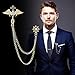 Custom Men'S Suits Korean Angel Wings Brooch Pin Chain Tassel Igan Shirt Collar Collar Pin Brooch Lapel