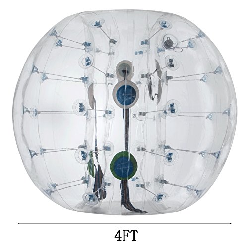 Popsport Inflatable Bumper Ball Set 4FT Bubble Soccer Ball Suit 2 Pack 0.8mm Eco-Friendly PVC Zorb Ball Human Hamster Ball for Adults and Kids (4FT 2Pcs)