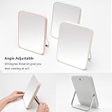 YEAKE 8-Inch Table Desk Vanity Mirror Portable Folding 90° Stand White view 4