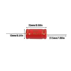 Cermant 2Pcs 100V 100UF Electrolytic Non-Polarized