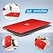 IBENZER Compatible with Old Version MacBook Air 13 Inch Case (2010-2017 Release). Models: A1466 / A1369, Plastic Hard Shell Case with Keyboard Cover for Mac Air 13, Red, A13RD+1 N