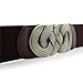 Retro Wide Metal Interlock Buckle Womens Elastic Waist Belt Cinch,Black 5,XXL(32inch-46inch)