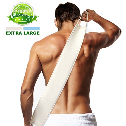 Exfoliating Loofah Back Scrubber Shower & Bathtub Body Sponge Scratcher with Extra Large Natural Luffa Reduce Back Acne,Exfoliate and Promote Circulation for Men and Women 5