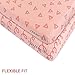 Ely's & Co. Crib Sheet Set | Toddler Sheet 100% Jersey Cotton 2 Pack - Pink Triangle and Squiggles