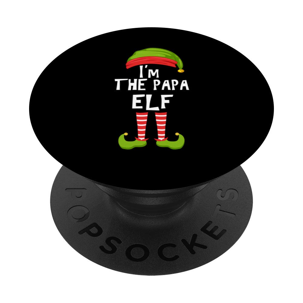 I'm The Papa Elf Matching Family Christmas Party Pajama PopSockets PopGrip: Swappable Grip for Phones & Tablets