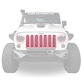 Opar Pink Front Mesh Grille Inserts for 2007-2015 Jeep JK Wrangler & Wrangler Unlimited (Pack of 7)