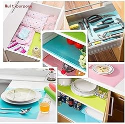 Aiosscd 7 PCS Shelf Mats Refrigerator Liners