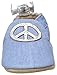 Robeez Girls' Soft Soles with Bow Back Crib Shoe, Peace Out - Chambray, 12-18 Months M US Infant