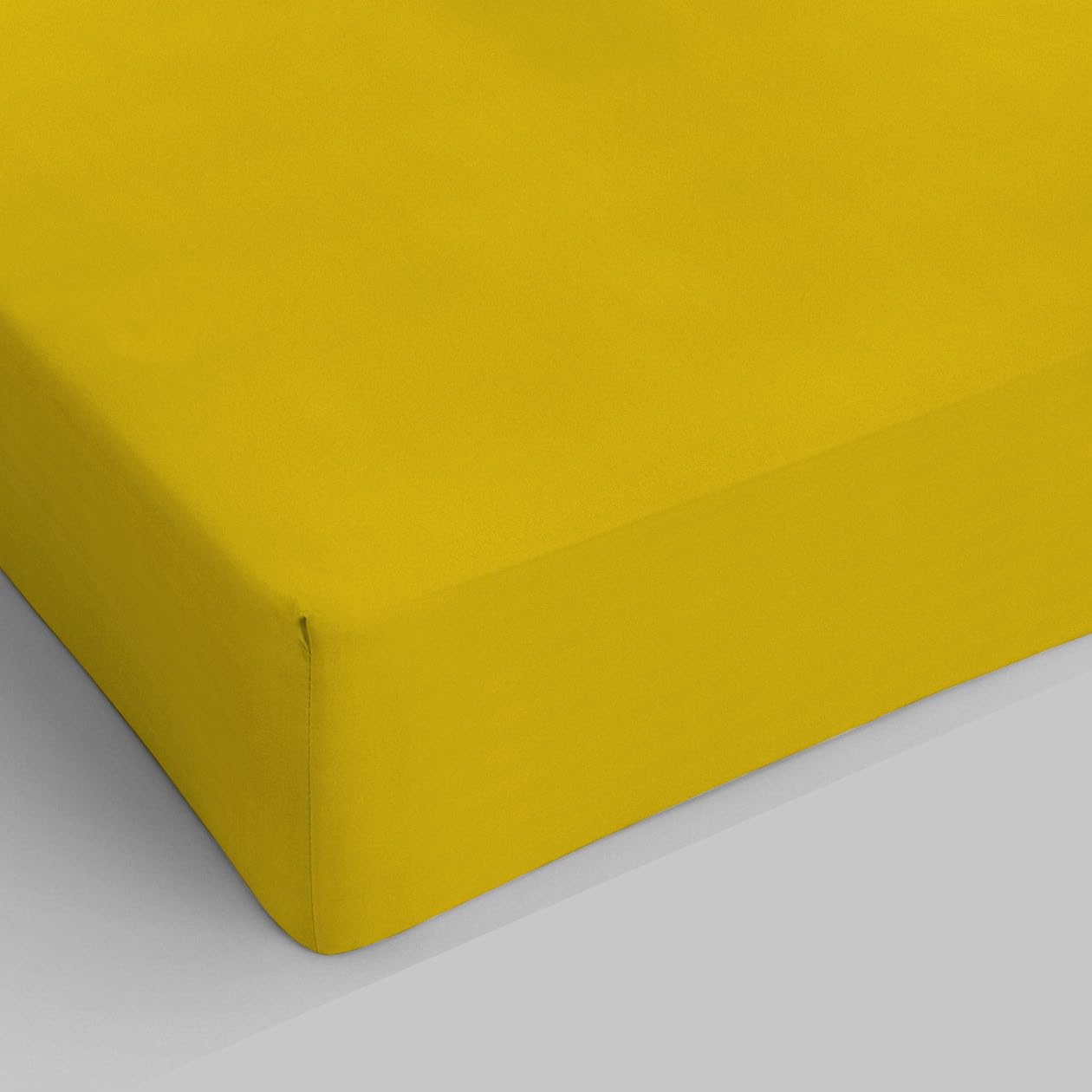 Sogni e Capricci Max Color Fitted Sheet with 25cm Corner, Mustard, single โ image 1