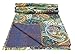 colors of rajasthan Indian Kantha Blanket, Bed Cover, King Kantha Bedspread, Bohemian Bedding Kantha Hippie Quilts (Purple)