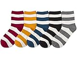 Yonovo Fabric Women's Patterned Cotton Socks (5 Pack in Gift Box) Shoe Size 4-9
