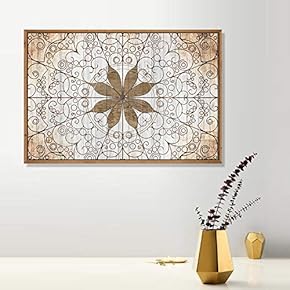 Framed for Living Room Bedroom Flower Pattern for