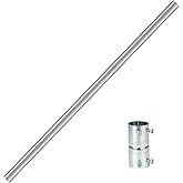 Antenna Mast 3ft Extension Pole, 1.25" x3Ft | Heavy Duty Galvanized Steel with 1 Coupler