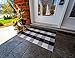 Buffalo Plaid Door Mat Outdoor - Checkered Rug for Outdoor Layering Rug 24x36 Inches, Woven Rug Outdoor for Front Porch Mat, Black and White Buffalo Plaid Outdoor Rug, Buffalo Plaid Porch Rug