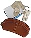 Leather Coin Purse - Change Wallet Key Holder Case Small Zip Bag For Men And Women (Brown)