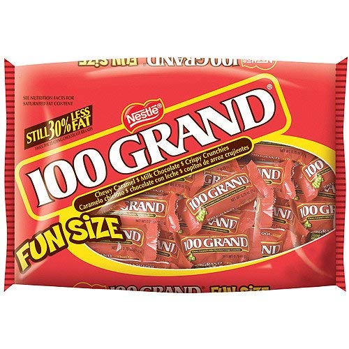 Nestle 100 Grand Fun Size Candy Bars, 11 oz (Pack of 4