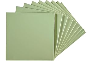 Ceramic Tile Gloss 4.25 x 4.25 inches Box of 10 Pieces for Bathroom Wall and Kitchen Backsplash by Tenedos – Glossy Finish, Luxury Look (Olive Green)