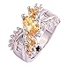 Psiroy Women's 925 Sterling Silver 1.5ct Morganite Filled Ring