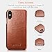 ICARER Leather Case Compatible for Phone Brown