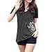 Allegra K Women Casual V Neck Short Sleeve Letters Summer Tops T Shirts