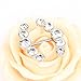 BODYA Nipple Ring Bars Double CZ Crystal Curved Arrow Body Piercing Jewelry Nipplerigns Pair 14G Silver Plated