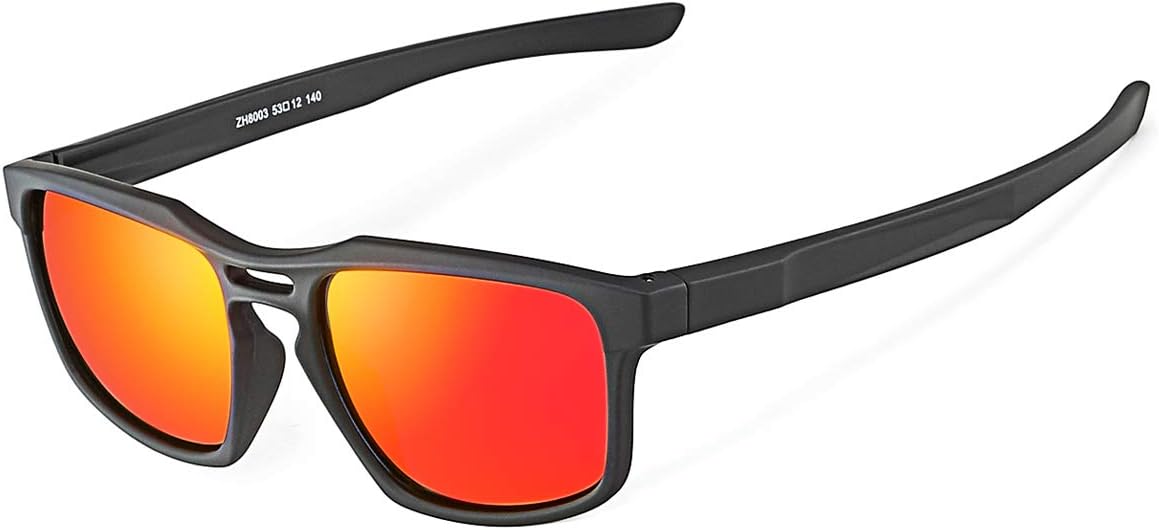 Wayfarer Square Sunglasses for Men and Women Polarized Anti Glare Lens UV400 Protection