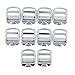 DGOL 10 pcs 1 inch Strong Heavy Shinning Zinc Alloy Ladder Lock Slider Adjustable Webbing Strap Release Buckles (SILVER)