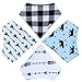Cute Bandana Bibs for Babies Boys' Teething, Feeding and Drooling, Cool Baby Gifts Set, 100% Organic Cotton