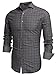 Coofandy Men's Fashion Long Sleeve Plaid Button Down Casual Shirts (XXX-Large, Gray)