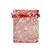 VIVOHOME Snowflakes Christmas Drawstring Organza Gift Bags Red 3.5 x 4.8 Inch Pack of 100
